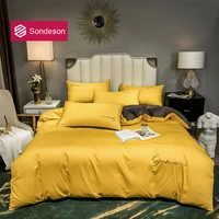sondeson yellow 100 cotton warm bedding set printed 80s long staple cotton soft duvet cover flat sheet pillowcase bed linen set