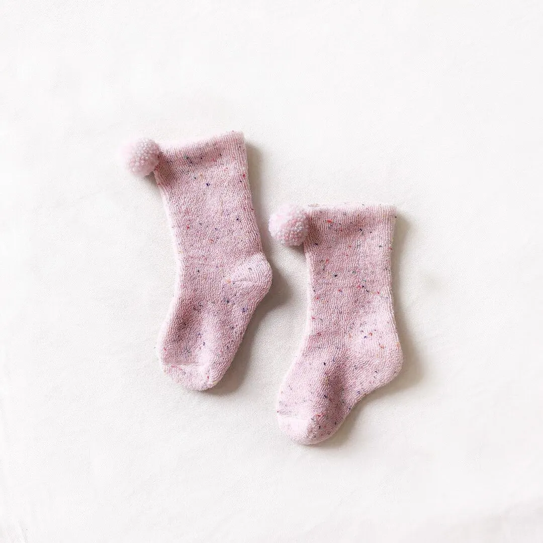 

Autumn Winter Baby Pure Cotton Thick Warm Newborn Children Socks Baby Girls Boys Solid Color Knee High Sock for 0-3 Years Old
