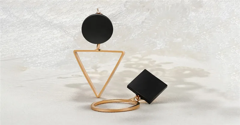 2020 модные роскошные Асимметричный геометрический серебряные Висячие серьги для