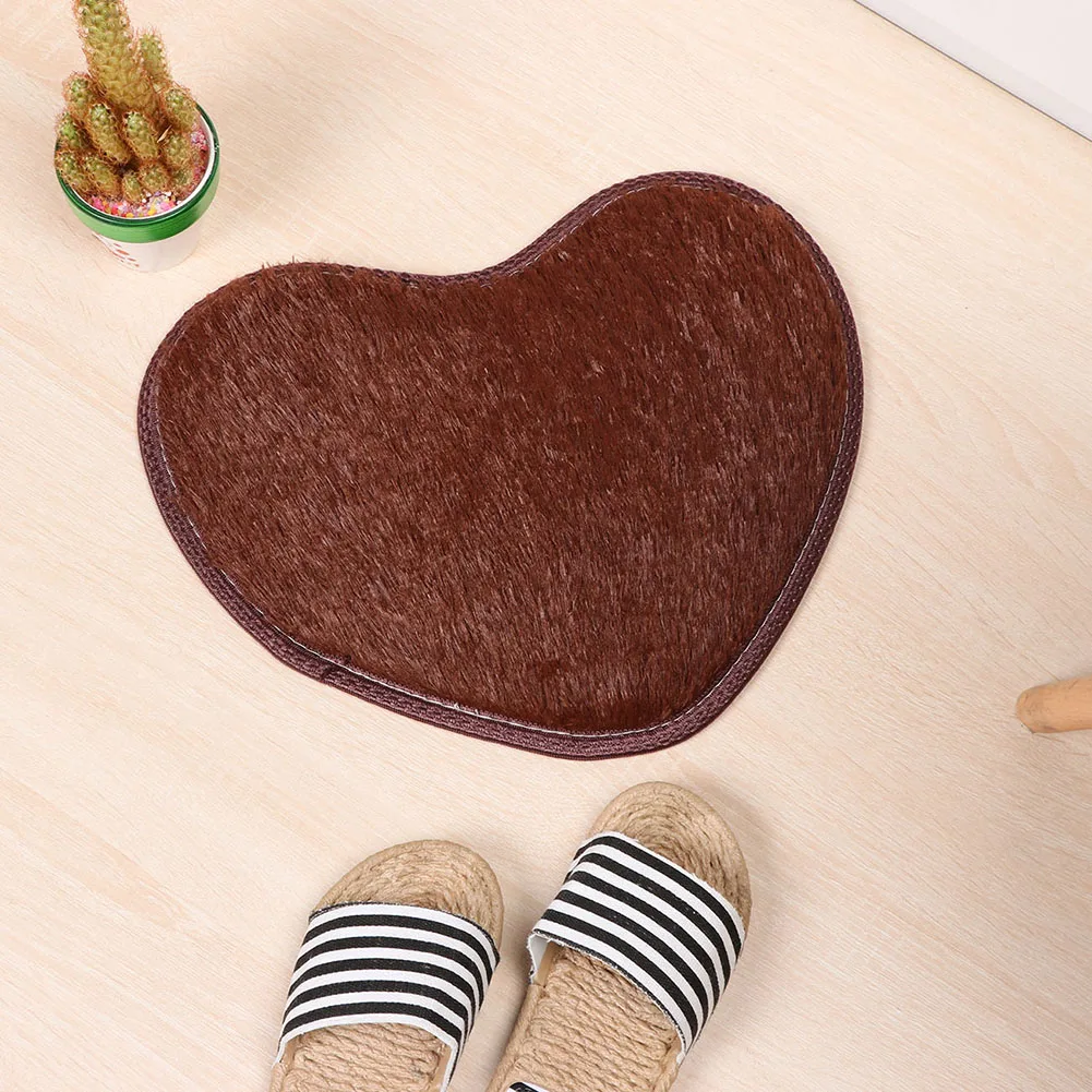 Модные милые коврики в форме сердца для ванной нескользящие ковры кухонные