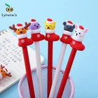 1 шт. Lytwtw Милая Рождественская гелевая ручка Санта-Клаус Канцтовары офисные школьные принадлежности для детей подарок милые Креативные ручки