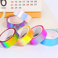 5pc 15mm 5m laser glitter washi tape candy colors decorative adhesive masking tapes for scrapbooking albums stationery tape