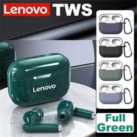 tws earphones lenovo lp1 bluetooth 5 0 earbuds wireless charging box 9d stereo sports waterproof headsets with microphone mic