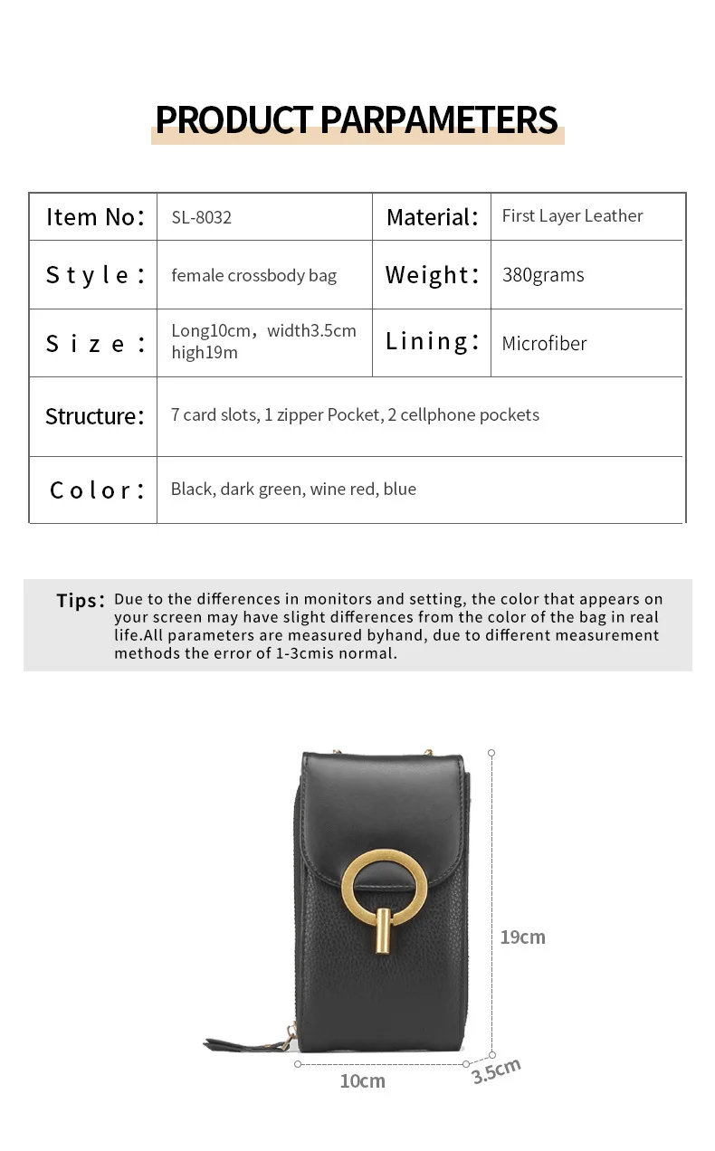 Women Genuine Leather Phone Pouch Bags for iPhone X XS 6 7 8 Small Shoulder Bag for Samsung S9 Crossbody Bags Women Phone Bag