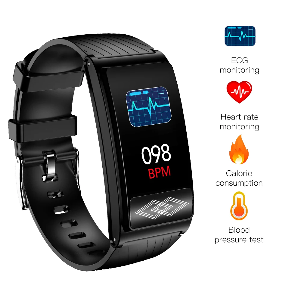 

MKS10 Smartband Blood Pressure Smart Bracelet 24-hour Dynamic Heart Rate Monitor PPG ECG Smart Bracelet Activity Fitness Tracker