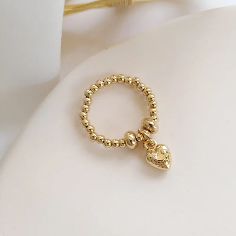 Женское модное корейское кольцо ручной работы с маленькими цветами сердечками