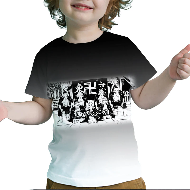 

Boys Girls Tokyo Revengers 3D Print Tshirts for Children Cool Anime T Shirts Toddler Cartoon T-shirt Summer Kids Tee Clothes