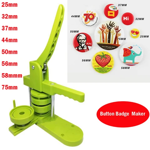 25 мм 32 мм 37 мм 44 мм 58 мм машина для изготовления значков с кнопками - изображение