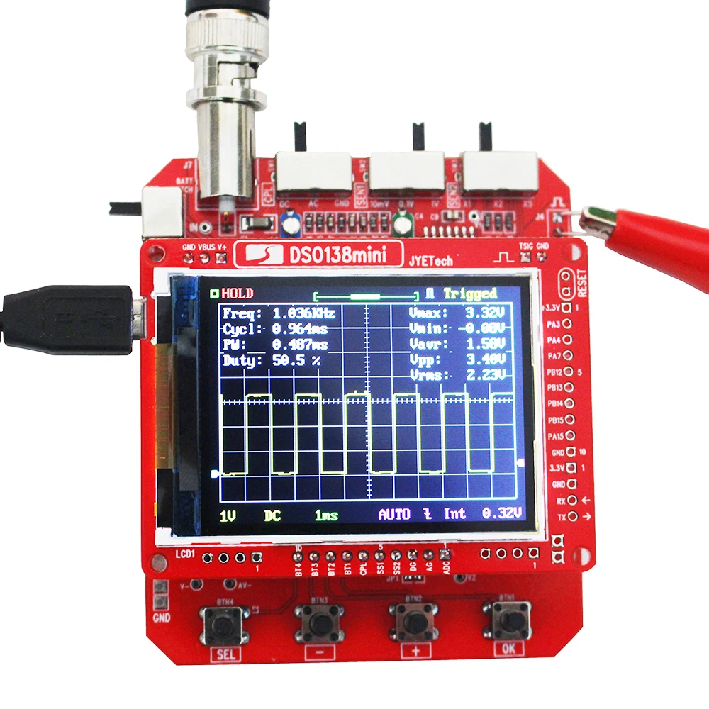 Цифровой мини осциллограф JYE Tech DSO138 набор сделай сам детали SMD предварительно