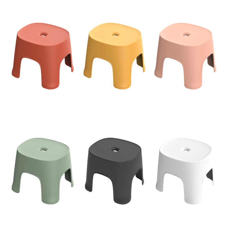 

Small Bench Anti-Skid Coffee Table Plastic Simple Stool Adult Thickening Children'S Stool For Shoes Short Stool