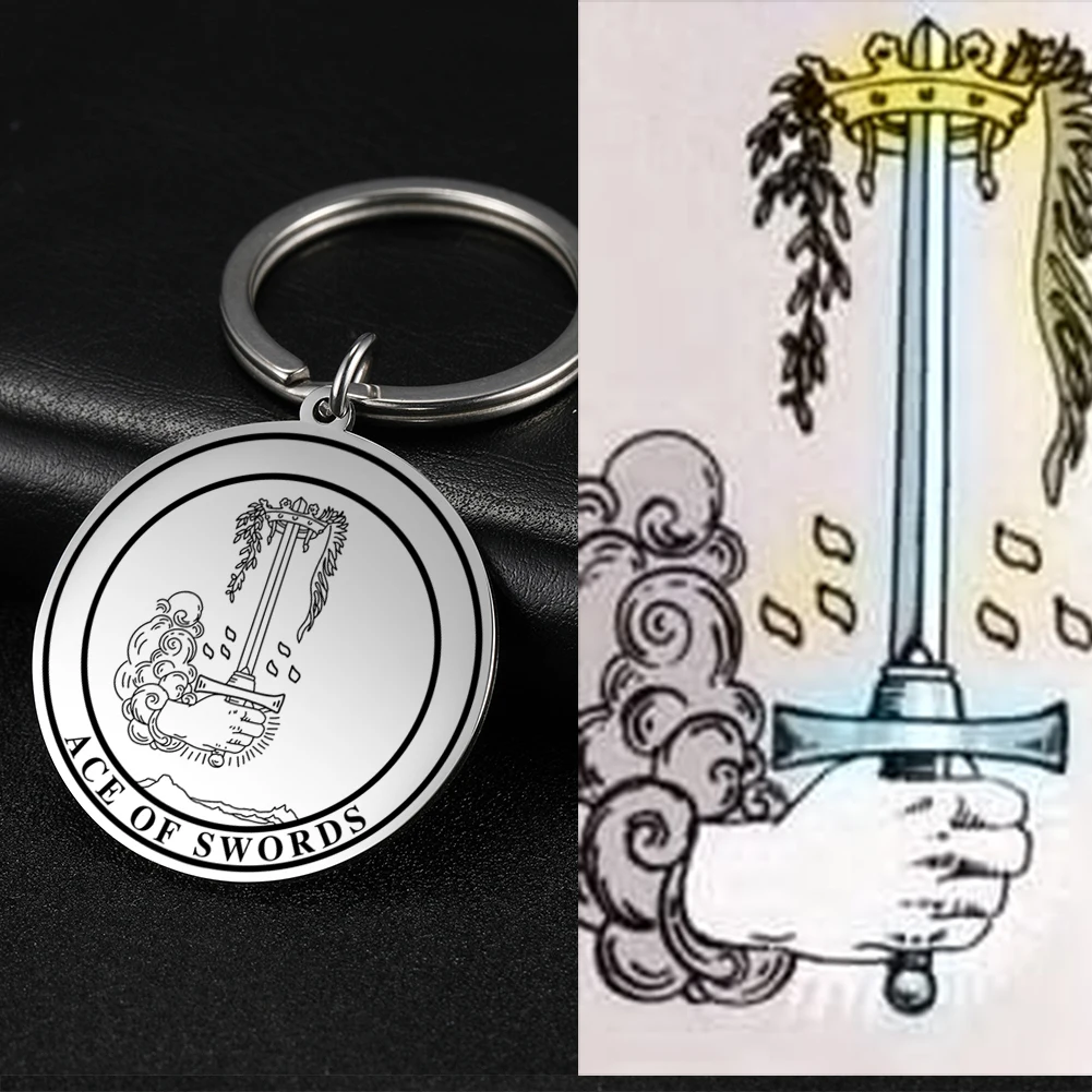 Нержавеющая сталь золотые бриллианты карточки для ТАРО арканы парные брелоки