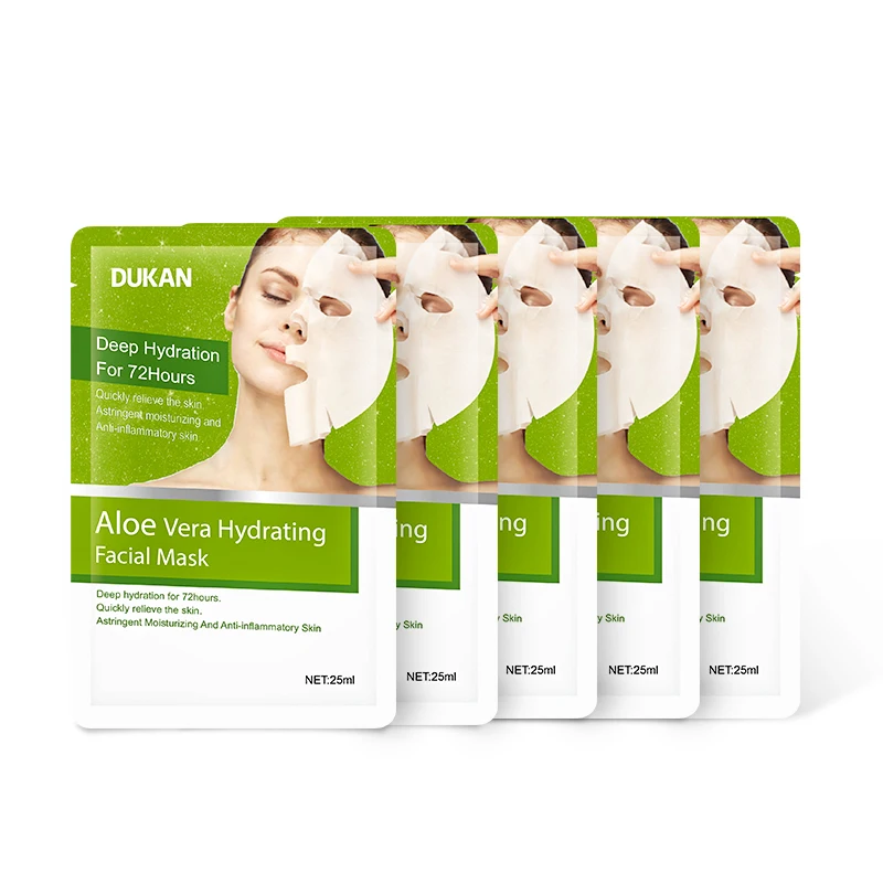 

7 шт. увлажняющий лист маска отбеливающий контроль масла анти акне Марка экстракт алоэ вера маски для лица бренд Dukan маска оптовая продажа