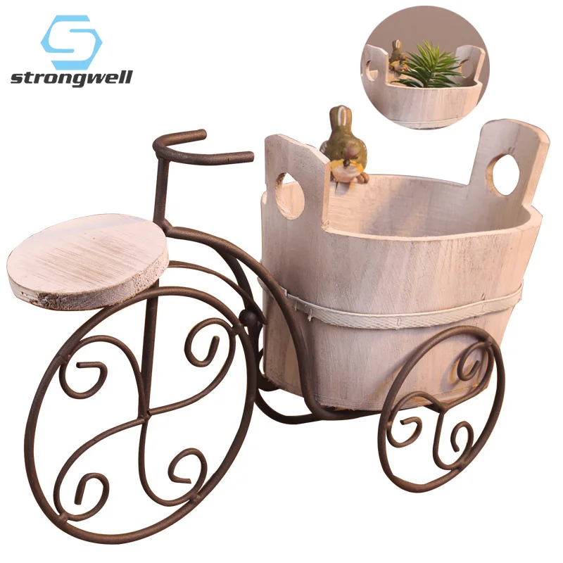 Strongwell европейский Железный Горшок для цветов в виде Велосипеда Подставка ящик