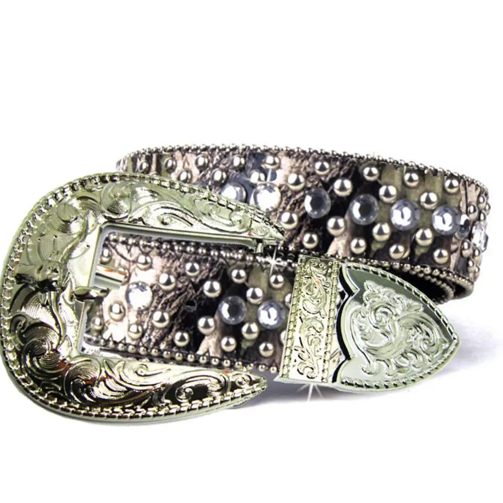 Зеленый камуфляж Западный ПУ ткань Прозрачный Кристалл лошадь Ридинга поддержка