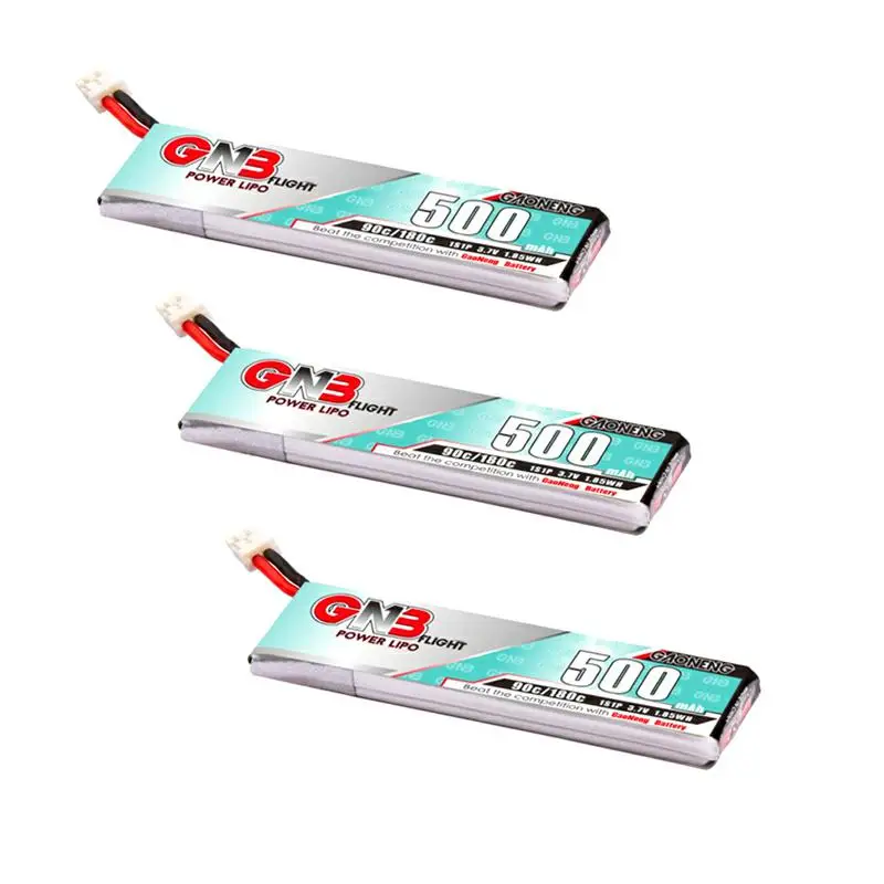 

3 шт. Gaoneng GNB 1S 500 мАч 3,7 в 90C литий-полимерный аккумулятор с разъемом PH2.0 для TINY8X Blade Inductrix FPV + QX2 120S Beta75S BetaFPV Дрон
