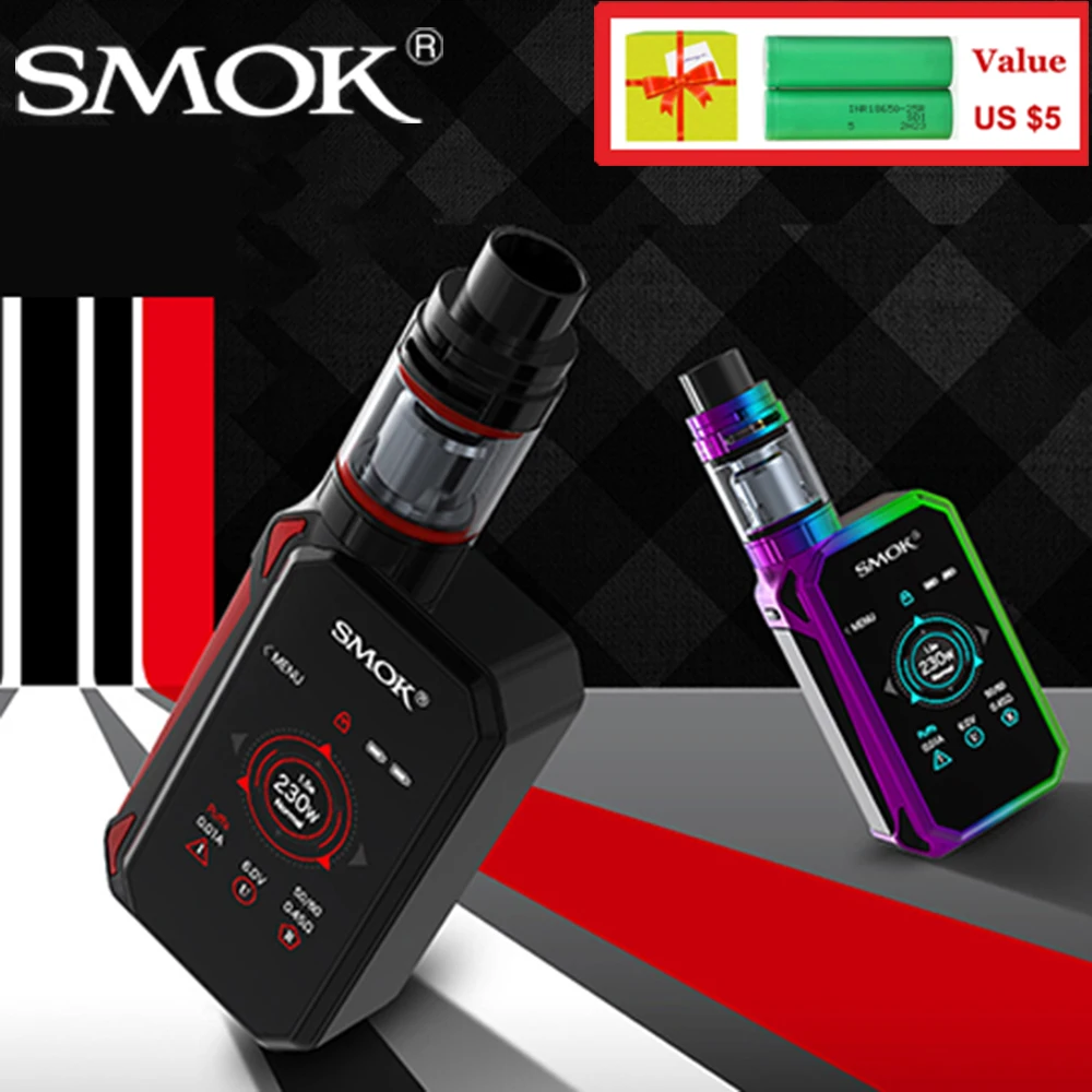 SMOK G PRIV 2 комплекта 230 Вт Priv Mod 18650 батарея 4 мл TFV8 X Baby испаритель электронная