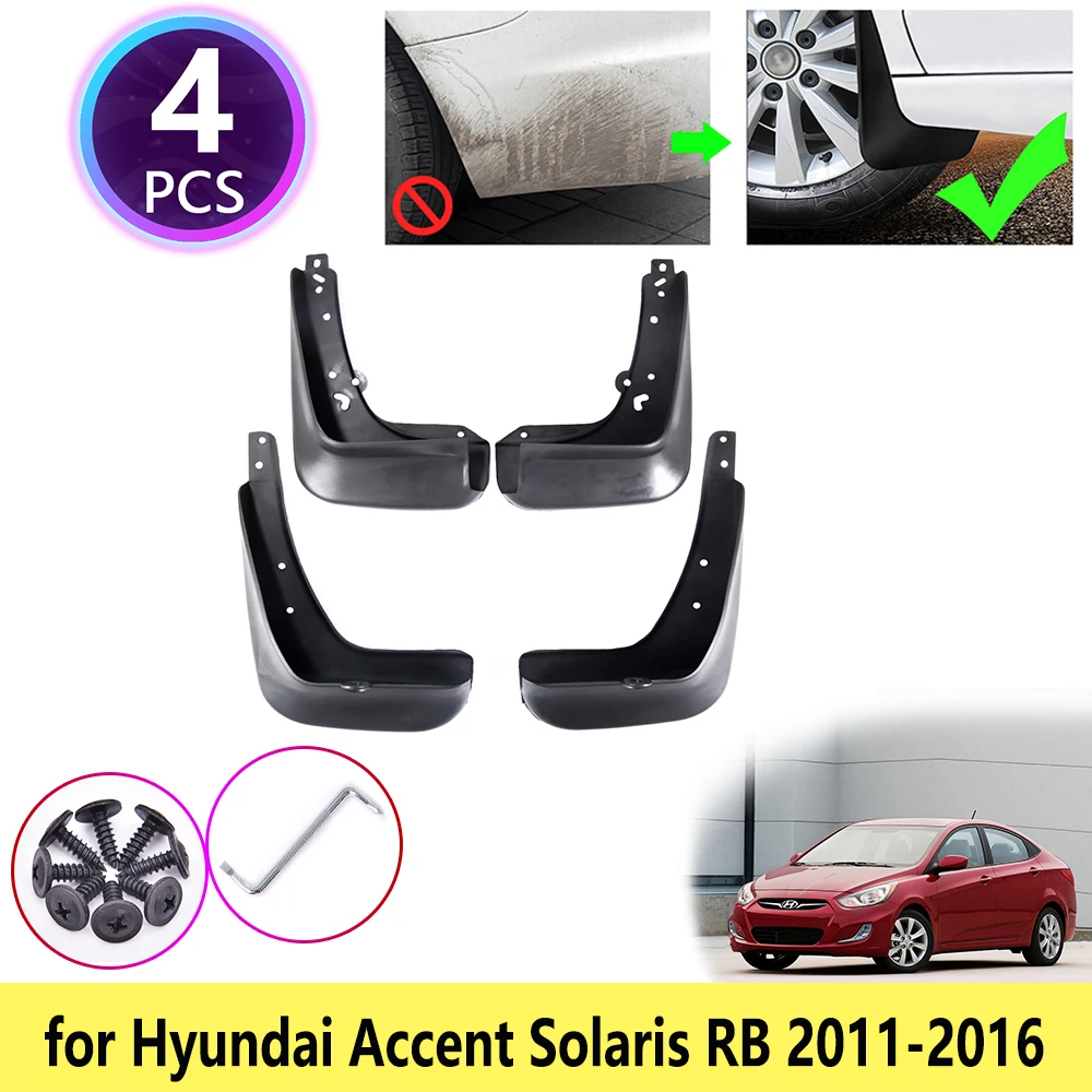 for Hyundai Accent Solaris RB 2011 2012 2013 2014 2015 2016 Mudguards Mudflaps Fender Guards Splash Mud Flaps Car Accessories