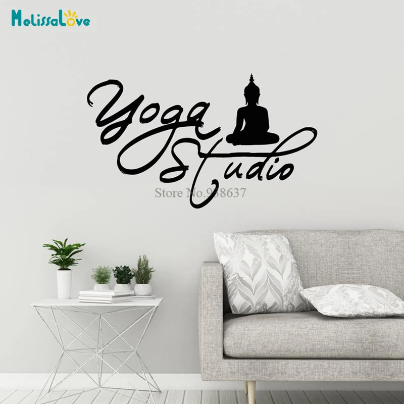 Йога Студия Цитата настенный стикер Будда дзен буддизм Медитация наклейка