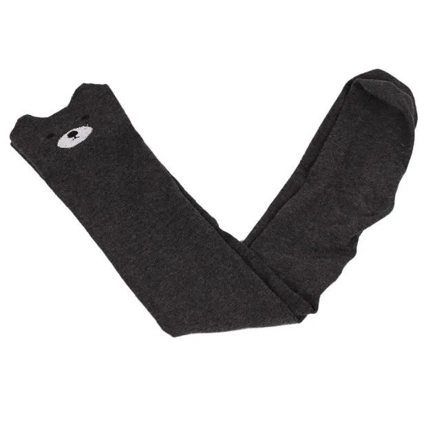 Женские чулки с изображением кота Catoon теплые Гольфы выше колена длинные модные