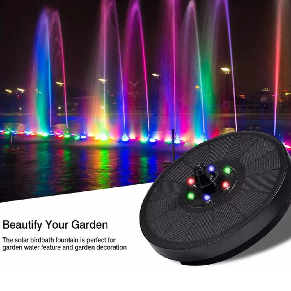 

Садовый фонтан с питанием от солнечной батареи, декоративный маленький садовый поплавок, фонтан, бассейн, ландшафт, фонтан для пруда светод...