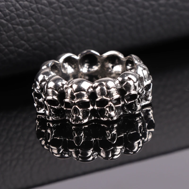 Уникальное кольцо серебряного цвета Панк из нержавеющей стали 316L с тяжелым