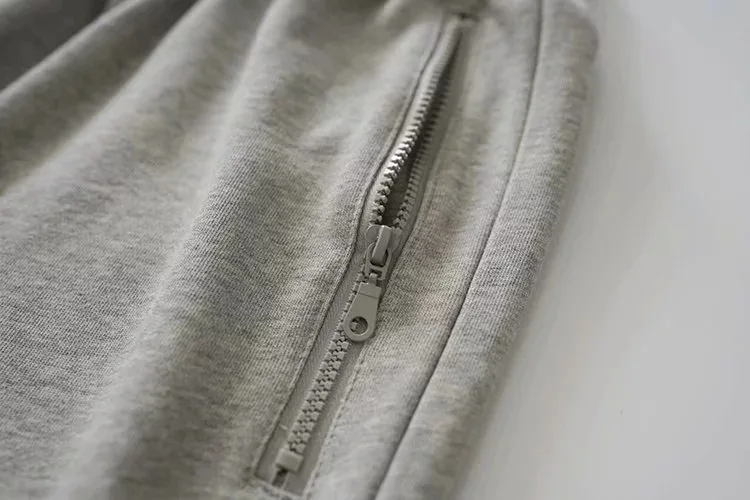 Zippered Pocket Sweatpants Joggers Soft Touch Loose Harem version Dance Exercise Fitness Pants Drawcord Running Trousers Women