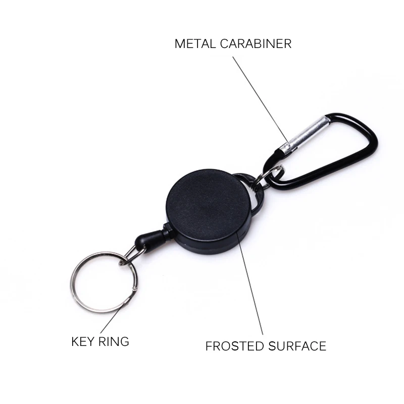 Выдвижной брелок для кемпинга телескопический антипотерянный карабин