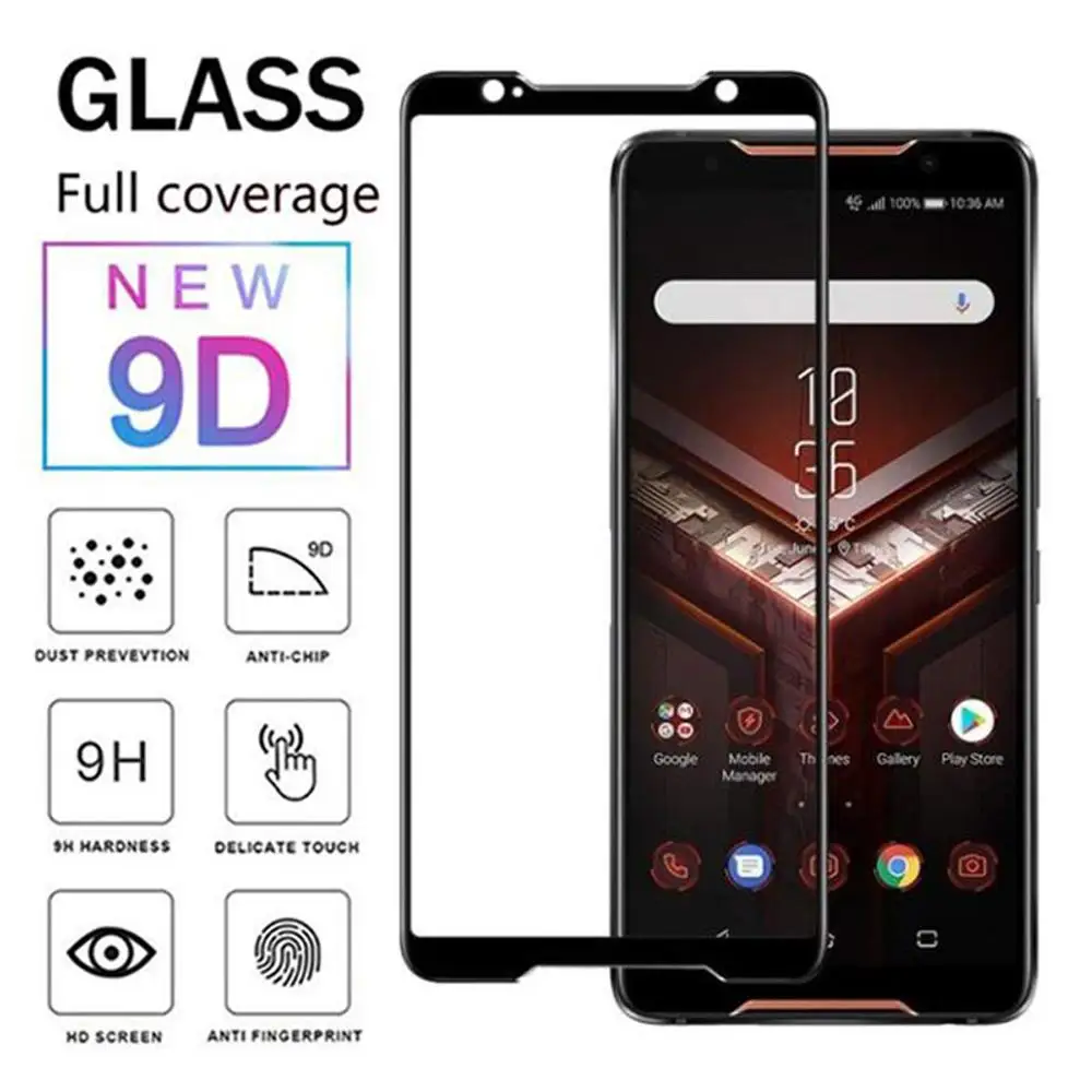 3D 9H полное клеевое покрытие черное закаленное стекло для Asus Zenfone Rog 2 Phone ZS600KL ZS660KL