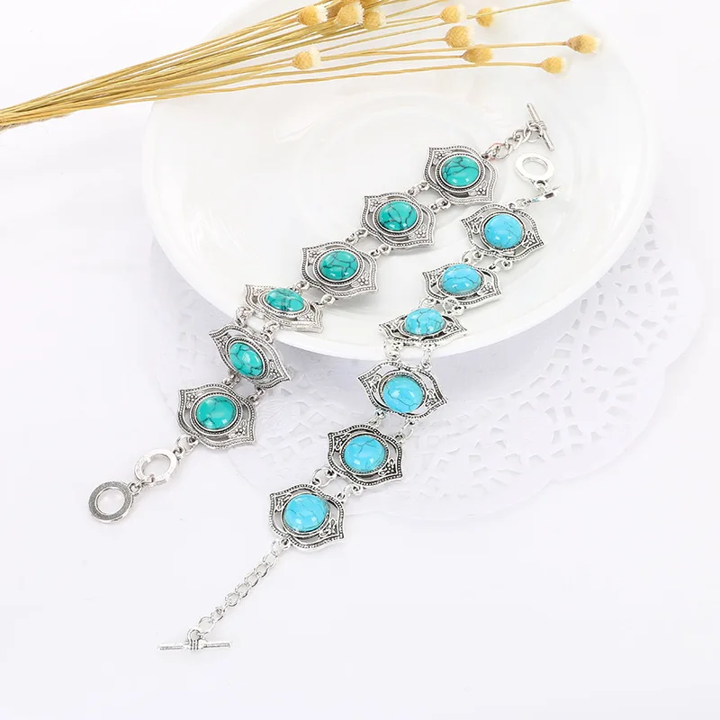 TSHOU250 Женский комплект из ожерелья серег и браслета в этническом стиле | Украшения