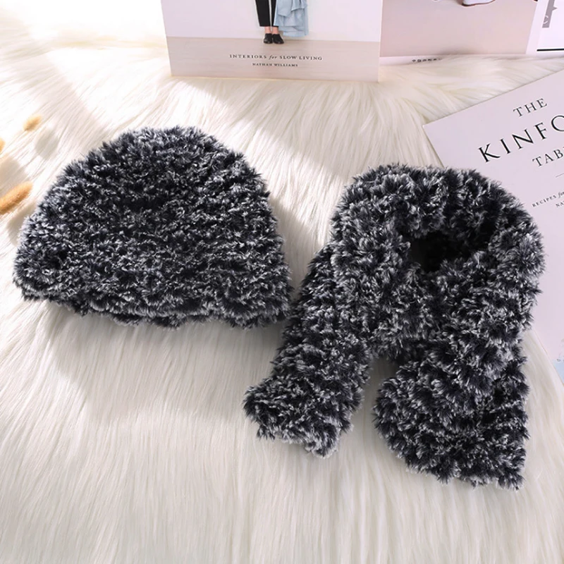 1 шт. ручная работа искусственный мех флис норка искусственная Флисовый Шарф