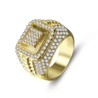 2020 new neutral ring geometric hip hop street trend ring men and women gold plated exaggerated wedding jewelry hip hop boy ring