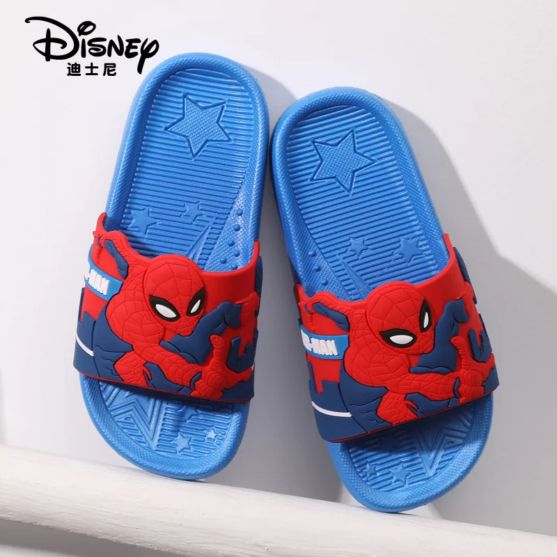 

Marvel Spider-Man Captain America Children's Slippers Boys Cartoon Non-slip Bathroom Slippers Beach Shoes