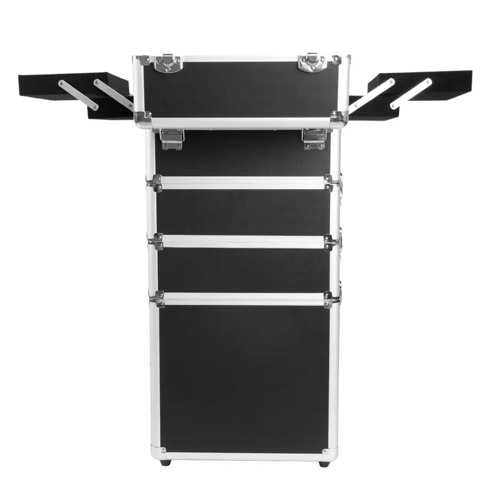 Yonntech 4 в 1 Косметика Макияж ногтей Парикмахерская Красота Чехол черный туалетный