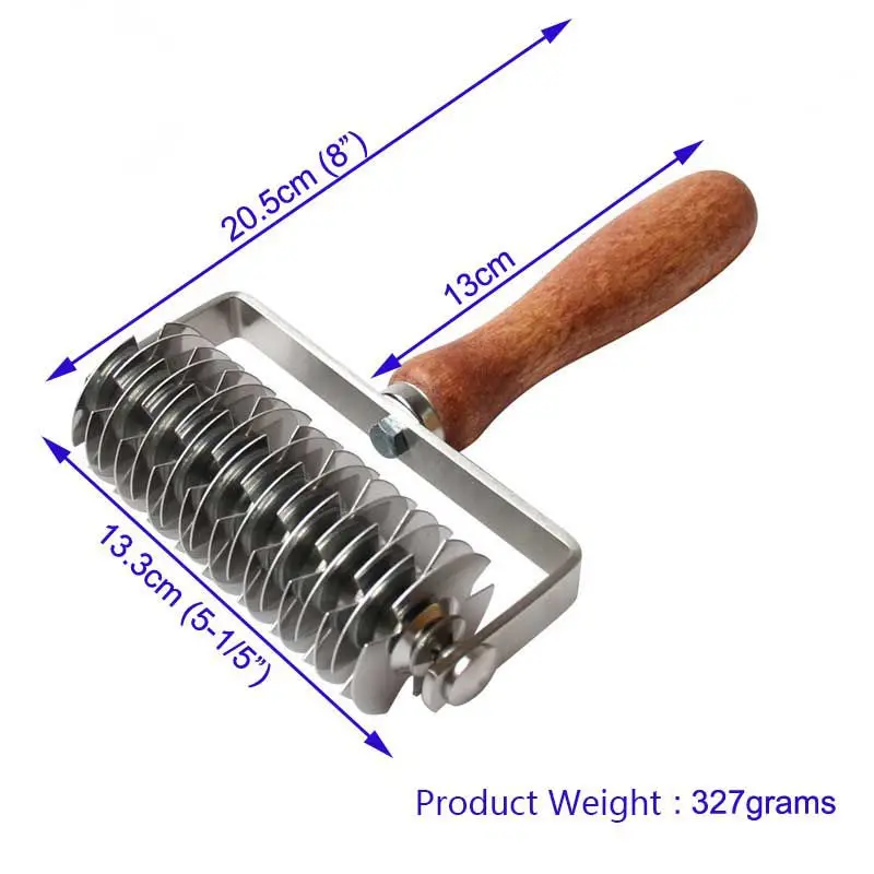

Stainless Steel Lattice Cutter Roller Pastry Bread Pizza Wheel Pie Dough Cutter DIY Bakeware
