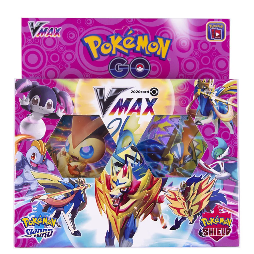 Новинка 2020 55 шт. карты Pokemon Vmax меч и экранированная картина блестящая