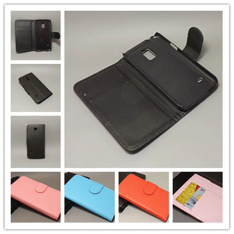 Для Samsung Galaxy S5 mini S5mini G800 FA009 Lichi текстура кожаный чехол флип с 2 держателями для карт