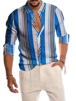 mens shirt long sleeve hawaiian social luxury button up cardigan blouses wholesale 2021single breasted turn down collar broad