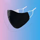 Маска дышащая однотонная черная для взрослых, модная маска для лица для мужчин и женщин, маска многоразовая для лица, 123 шт.