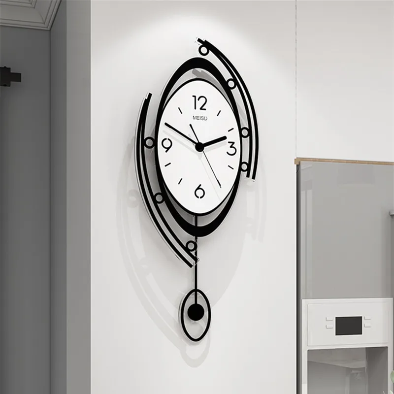 

Nordic Creative Personality Watches Wall Living Room Home Fashion Clock Modern Minimalist Mute Decorative Wall Charts Acrylic