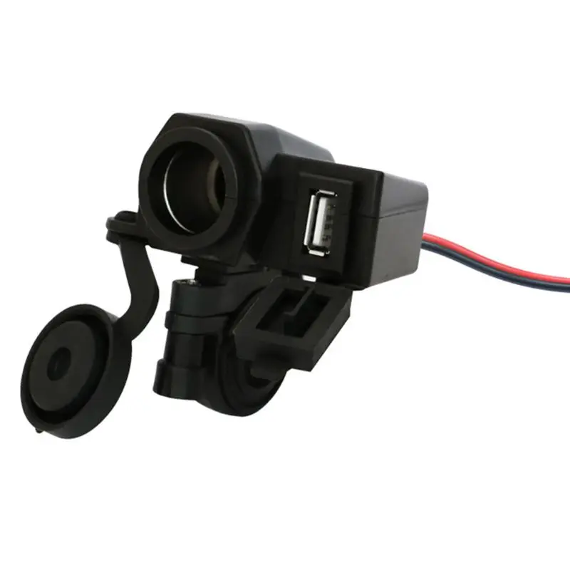 12V-24V Dual USB автомобильное зарядное устройство мотоцикл руль Зарядное креплением