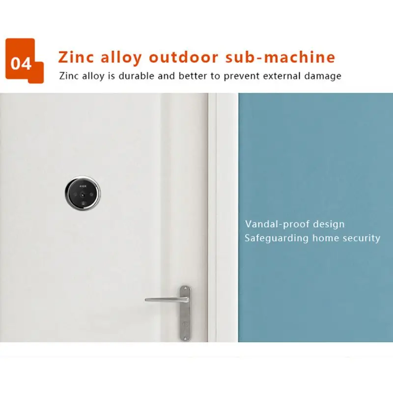 Цифровой дверной глазок звонок ИК ночного видения камера безопасности домашний