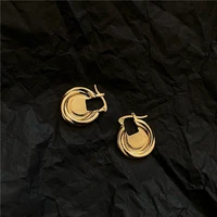new vintage metal knot hoop earrings for women punk jewelry hiphop geometric earring female goth brincos 2021