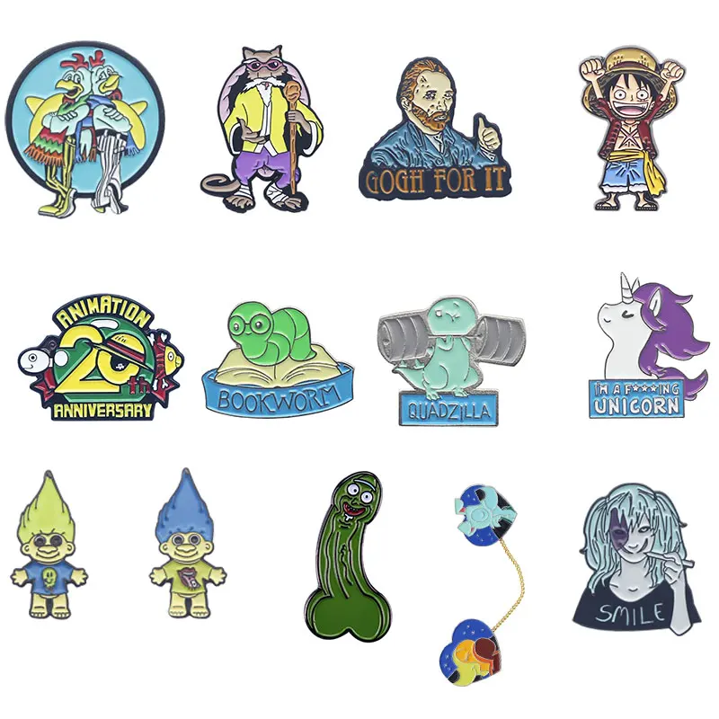 

Creativity Anime Hard Enamel Pins Collect Funny Metal Cartoon Brooch Backpack Hat Bag Collar Lapel Badges Fashion Jewelry Gifts