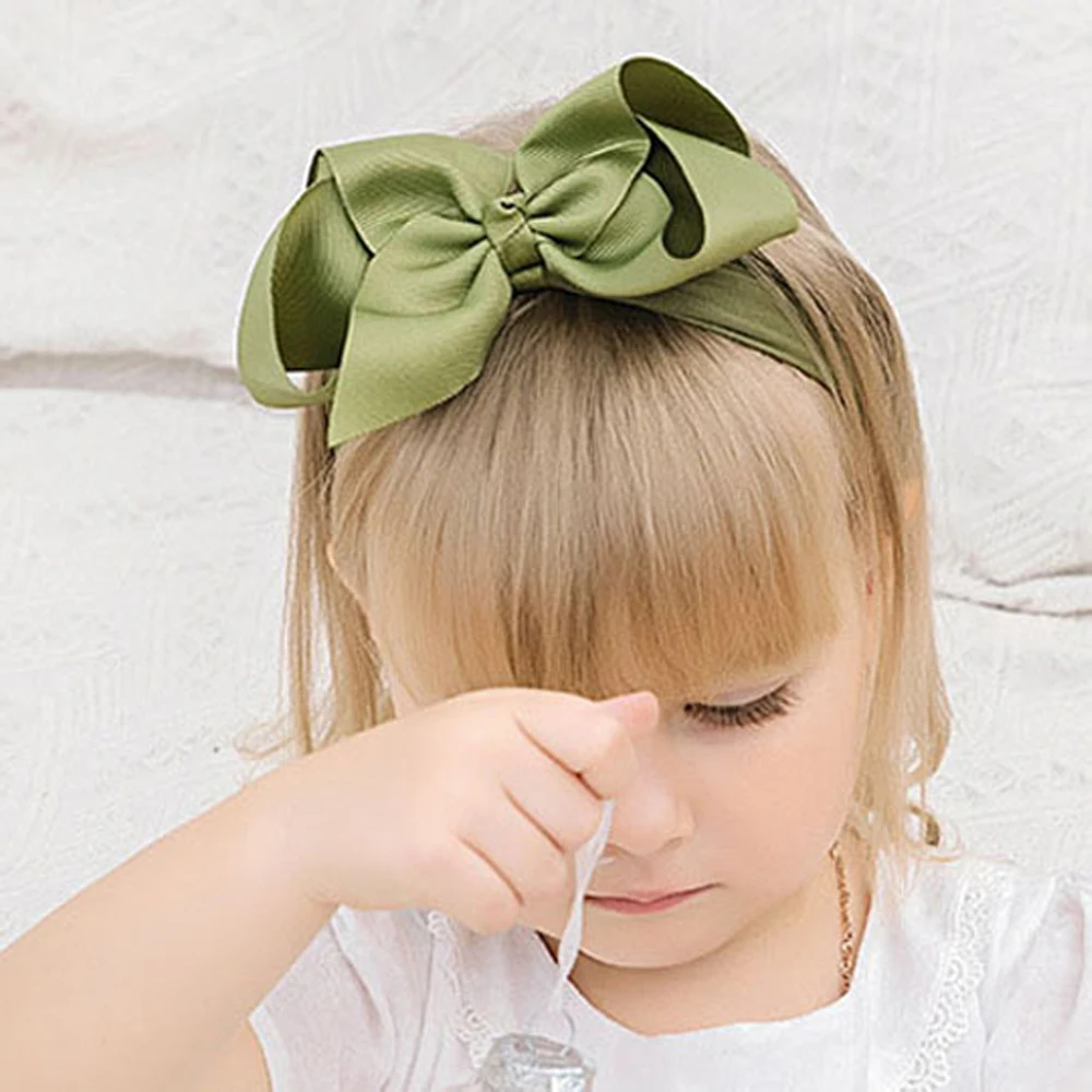 Детская эластичная повязка на голову с бантом в европейском и американском стиле