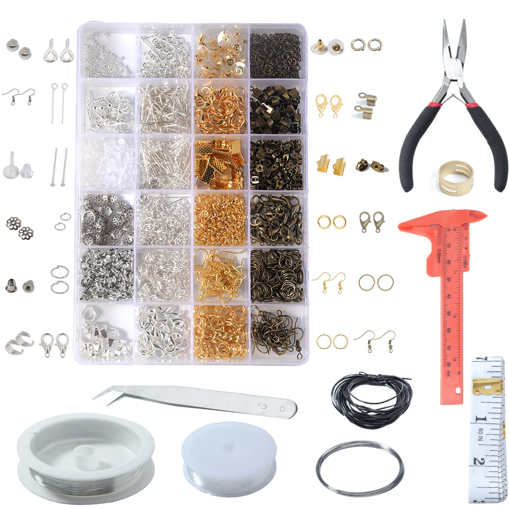

CKysee 1pcs/lot 24 Grid Jewelry Accessory Combination Set Woman Handmade Jewelry DIY Accessories and Parts