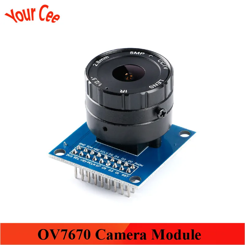Регулируемый макромодуль камеры OV7670 с универсальным металлическим интерфейсом