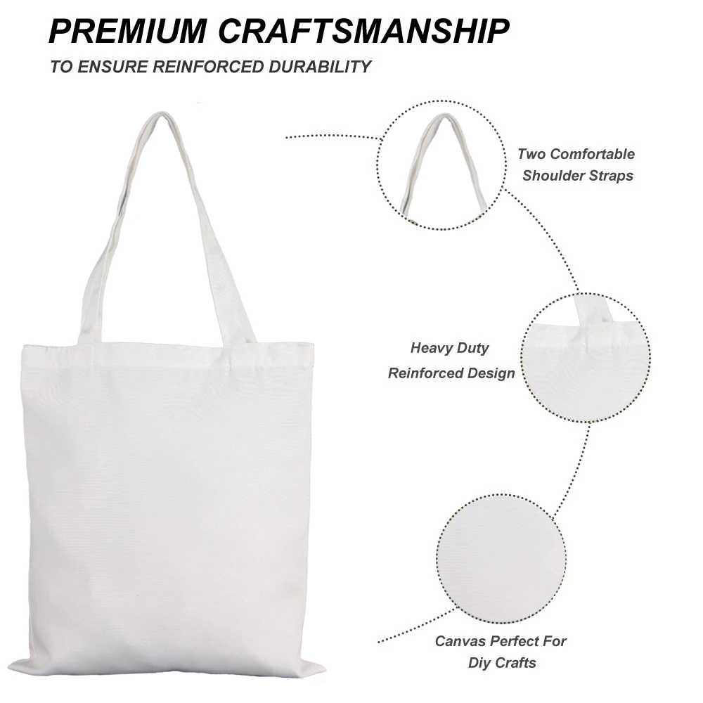 

Full Time Hunter Shopper Bag Canvas Fabric Recycling Designer Handbags Grocery Reusable Shopping Bolsas Cloth Folding Printed