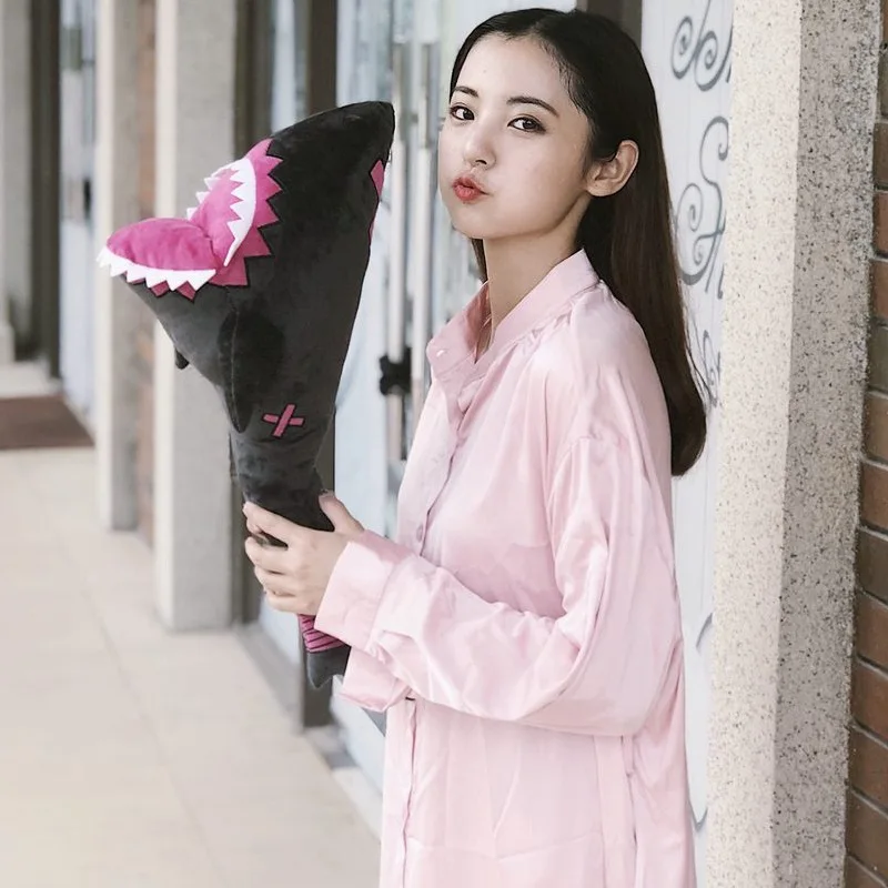 

Cute Shark Plush Toys Stuffed Animal Soft Stick Pillow Gift Cos Props Weapon