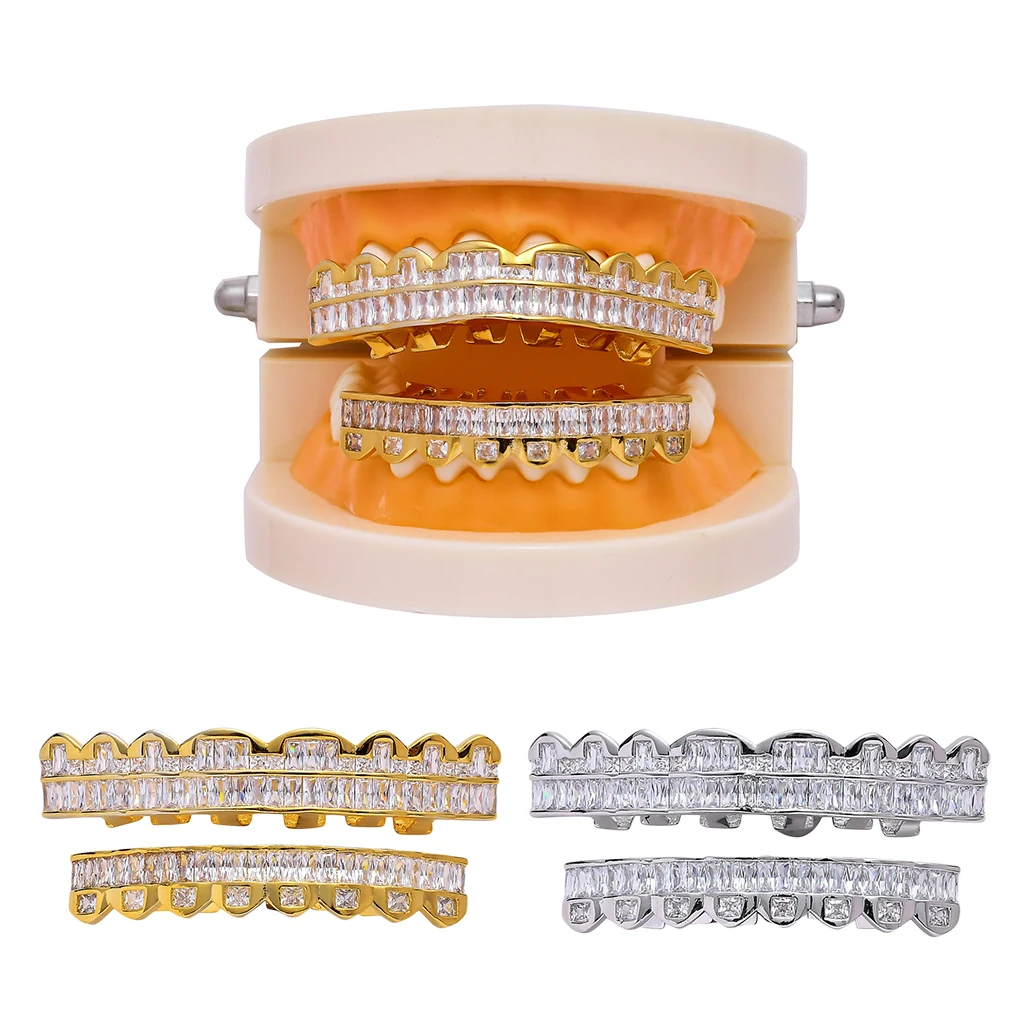 

Hip-hop Rapper Top 8/ Bottom 8 Grills Cosplay Party Teeth Grill Set