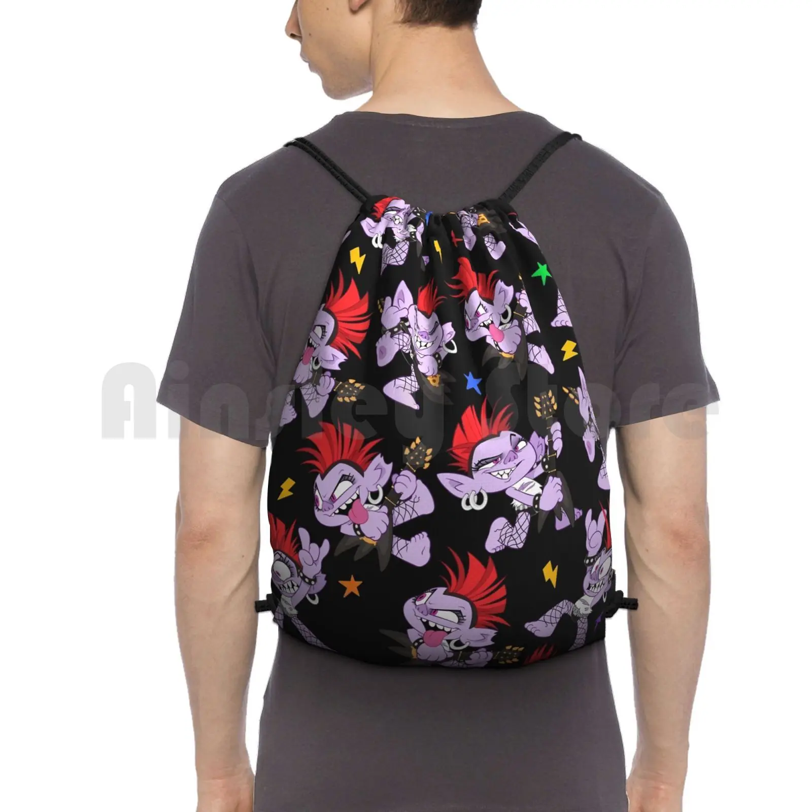 Queen Barb Forever! Backpack Drawstring Bag Riding Climbing Gym Bag  Trolls Trolls World Tour Barb Trolls Dreamworks Trolls